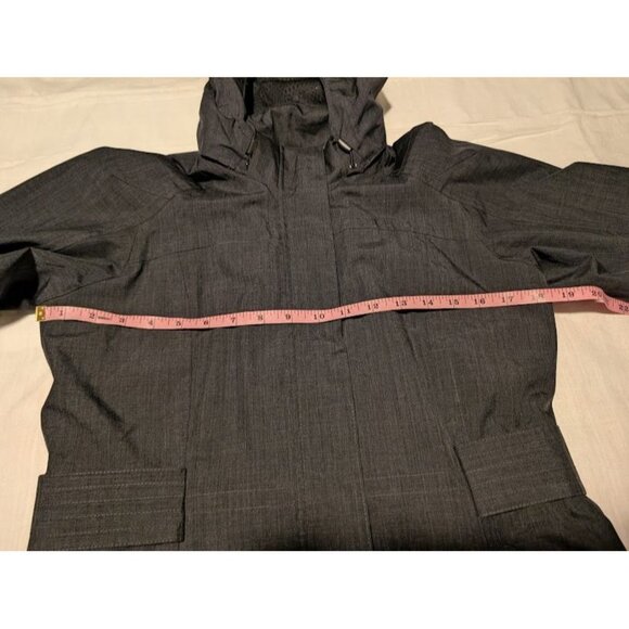 Merrell women's size small opti-shell gray black thigh length rain jacket - Picture 10 of 12